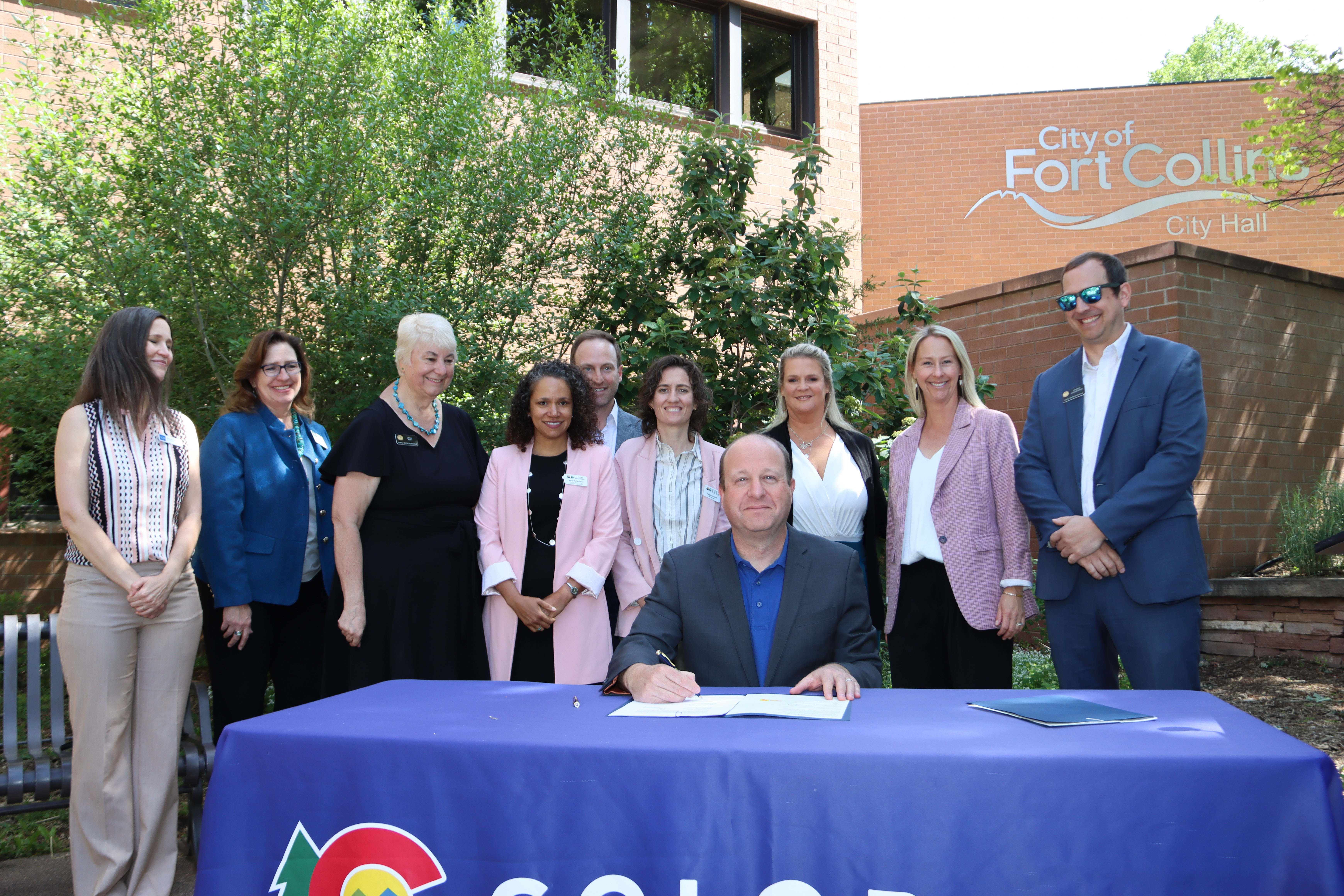 CO Governor Jared Polis, Colorado Broadband Office Staff, (Rep)Andrew Boesenecker, (Rep)Cathy Kipp, Ft.Collins and Larimer County Officials